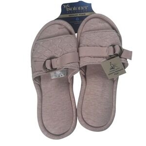 Isotoner Signature‎ Memory Foam Eco Comfort Pink Slide Slippers Medium (7.5-8)